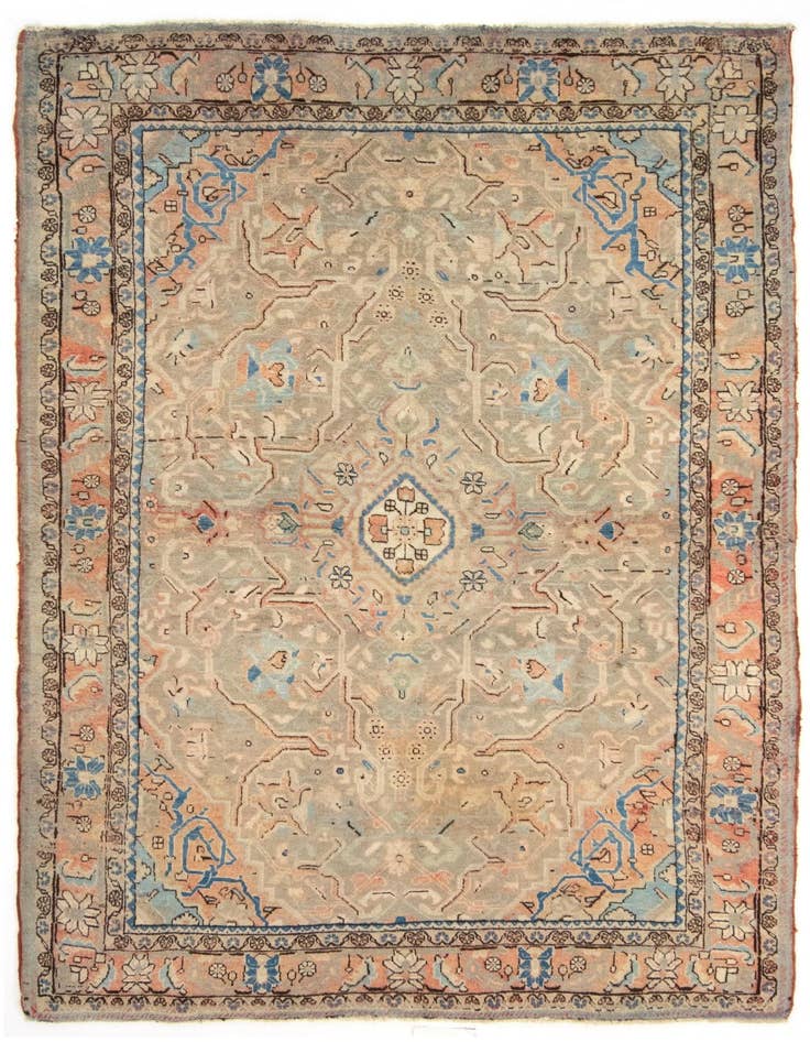 Detail image of 4' 5 x 7' Hand Knotted Sarough Persian Wool Rug