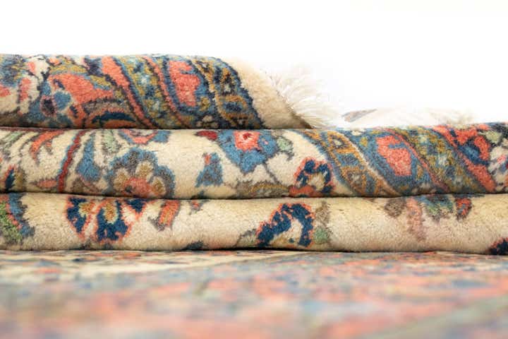 6' 7 x 9' 8 Hand Knotted Sarough Persian Wool Rug