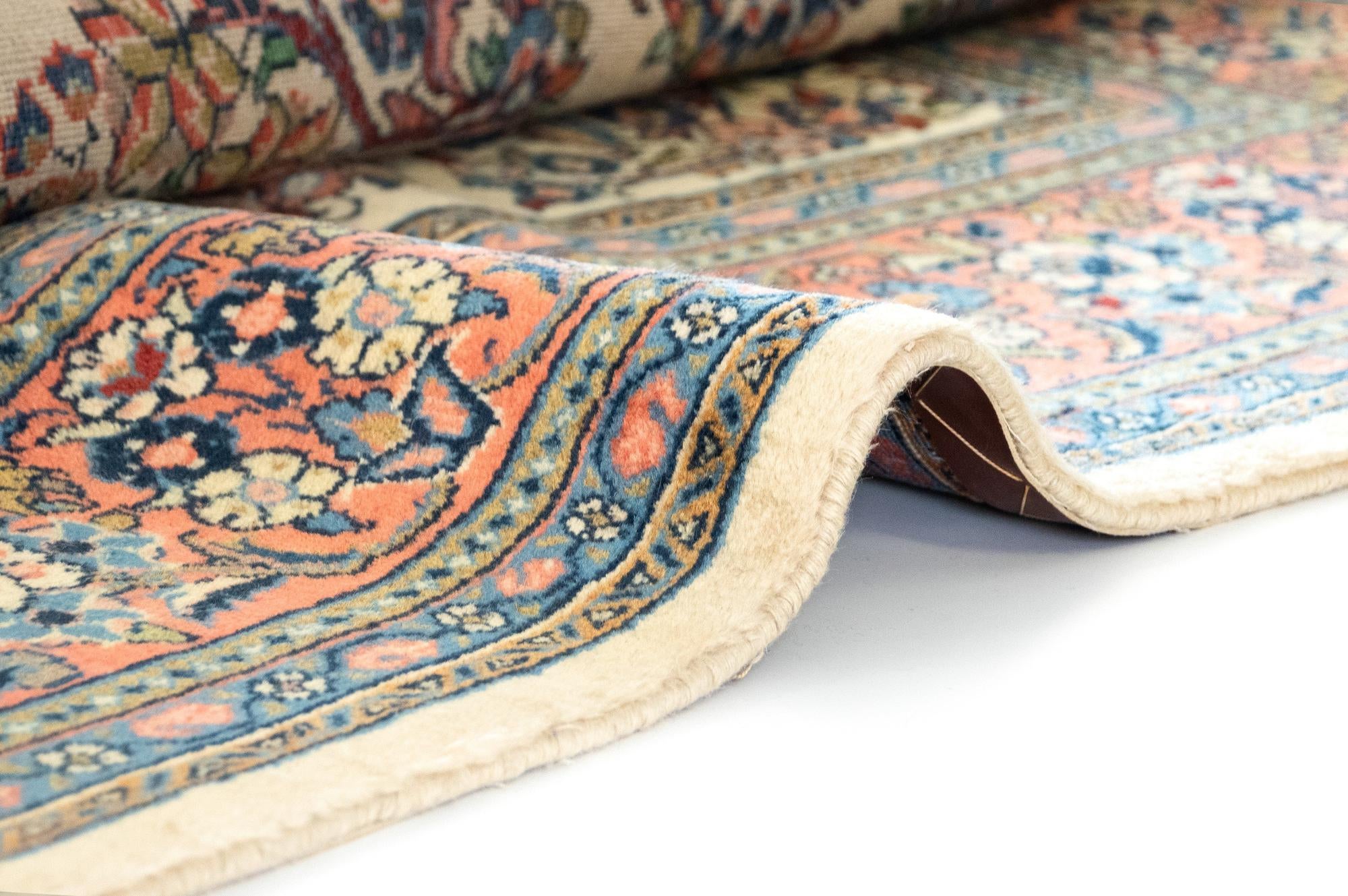 6' 7 x 9' 8 Hand Knotted Sarough Persian Wool Rug
