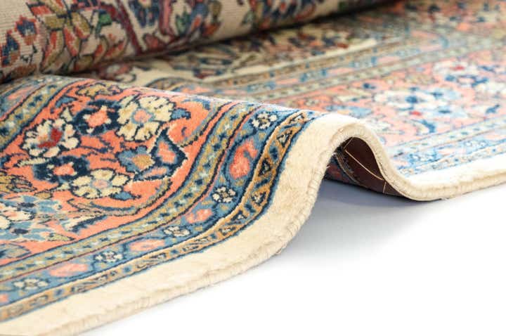 6' 7 x 9' 8 Hand Knotted Sarough Persian Wool Rug