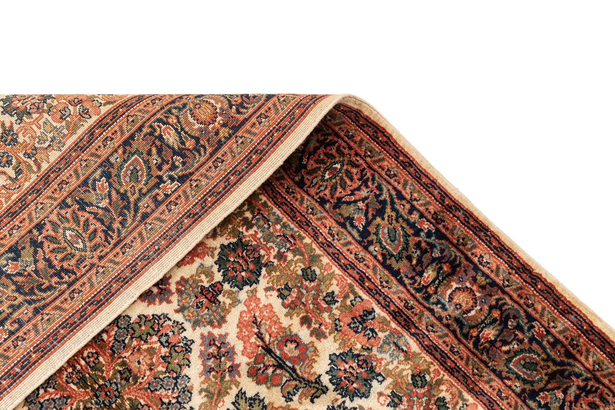 4' x 6' 3 Hand Knotted Sarough Wool Rug