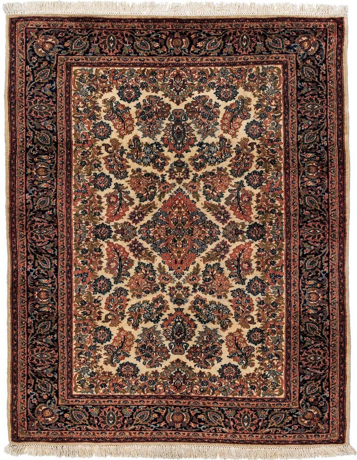 Detail image of 4' x 6' 3 Hand Knotted Sarough Wool Rug