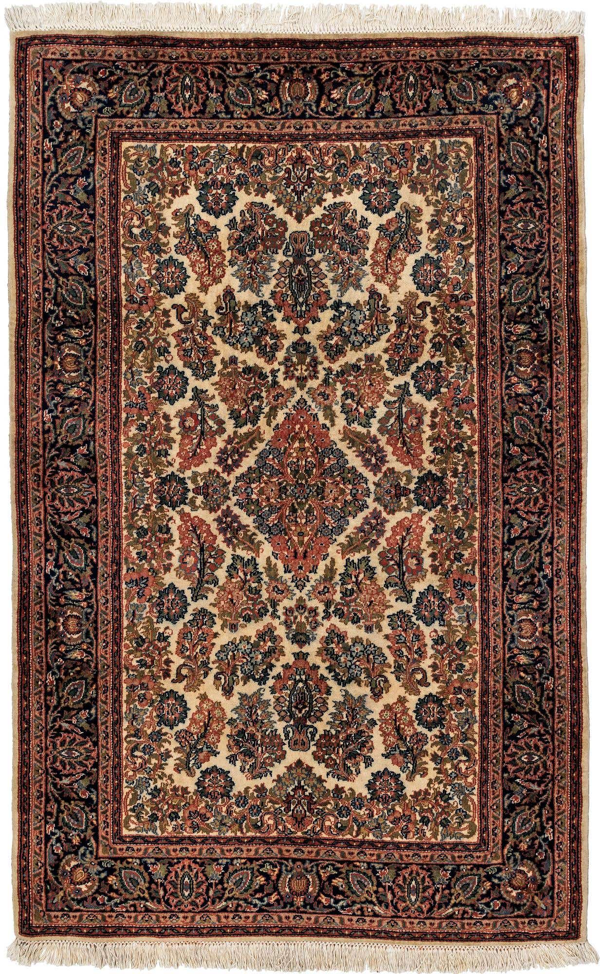 4' x 6' 3 Hand Knotted Sarough Wool Rug