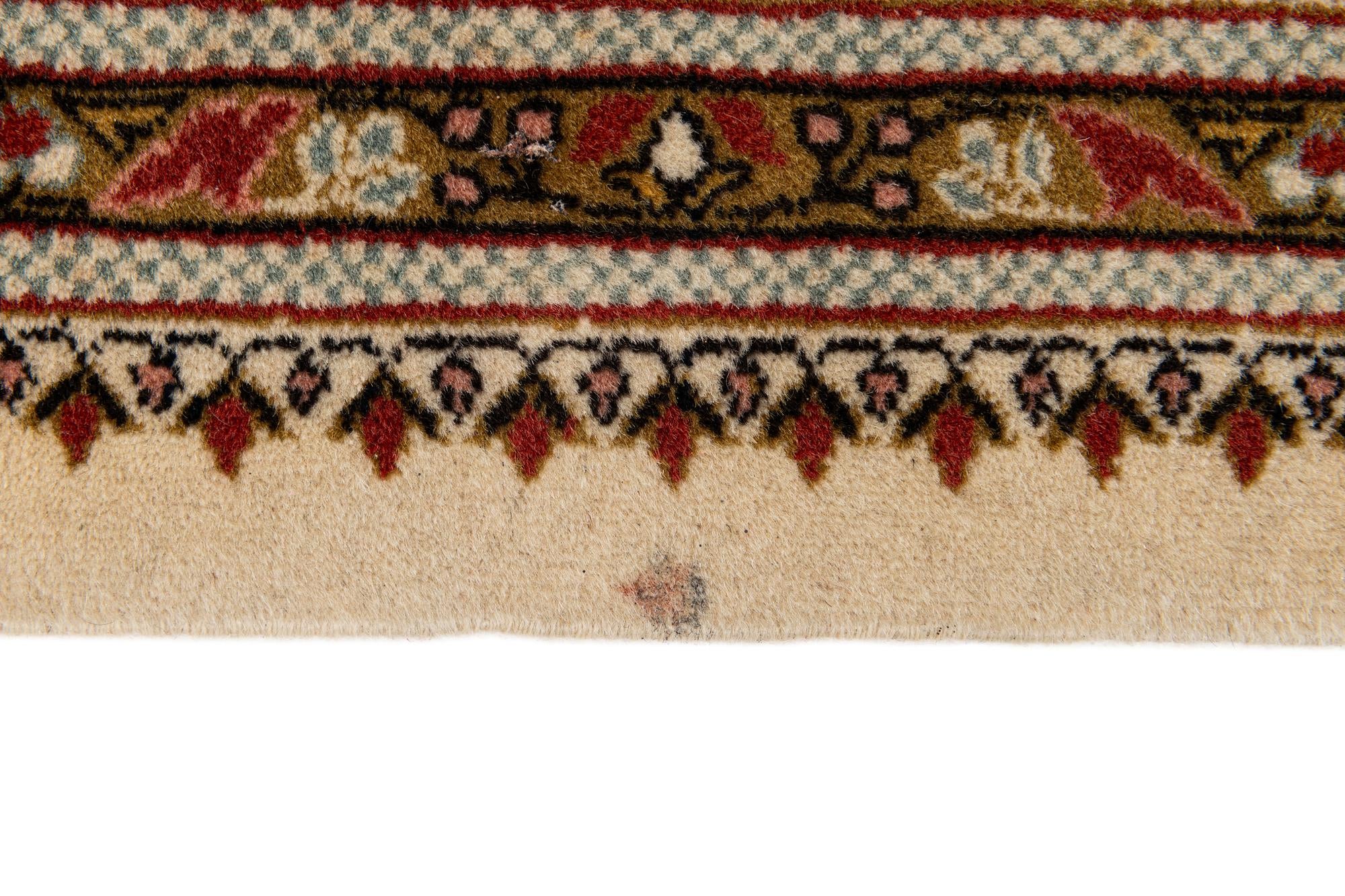 7' 7 x 9' Hand Knotted Sarough Oriental Wool Rug