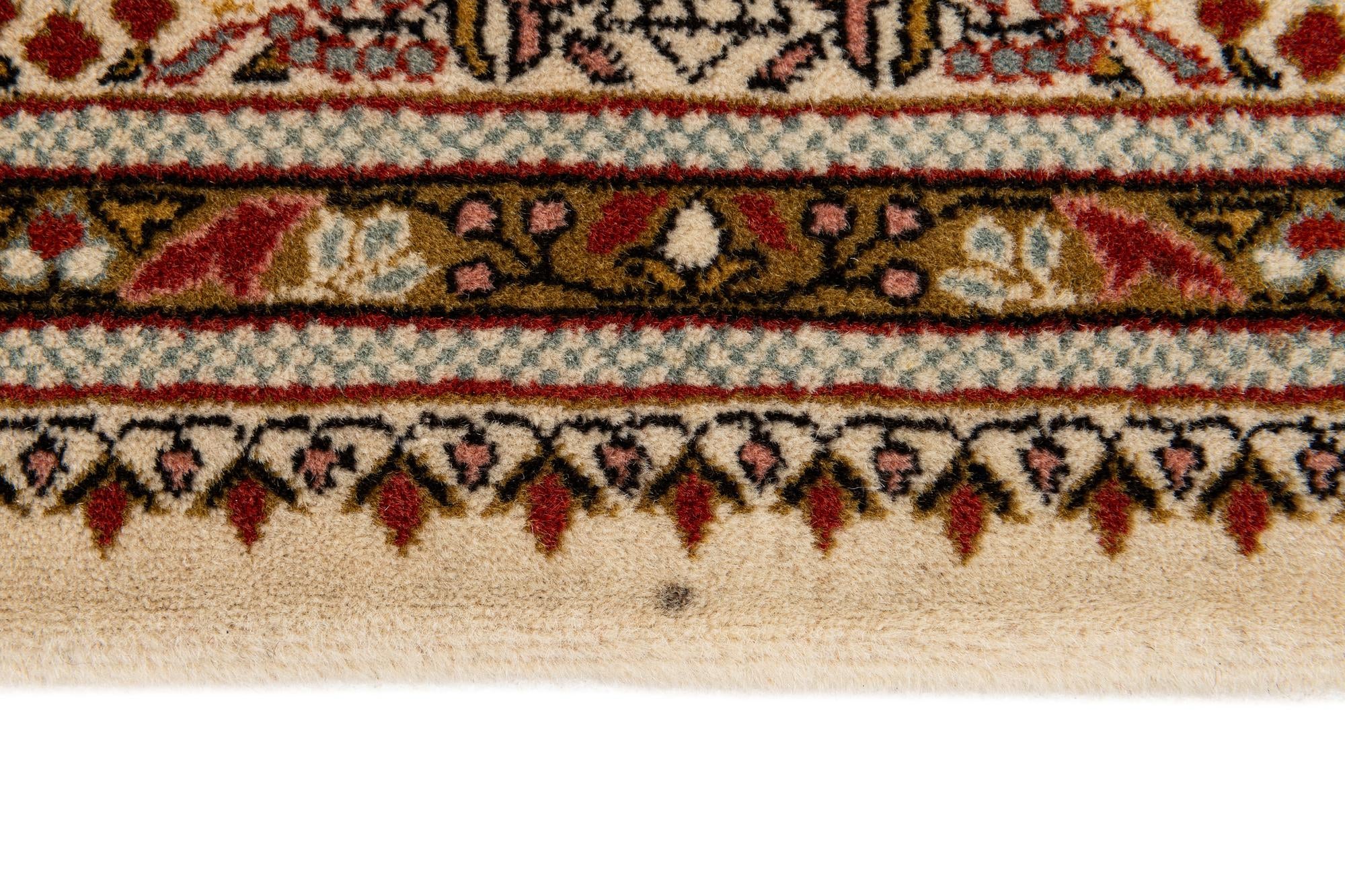7' 7 x 9' Hand Knotted Sarough Oriental Wool Rug