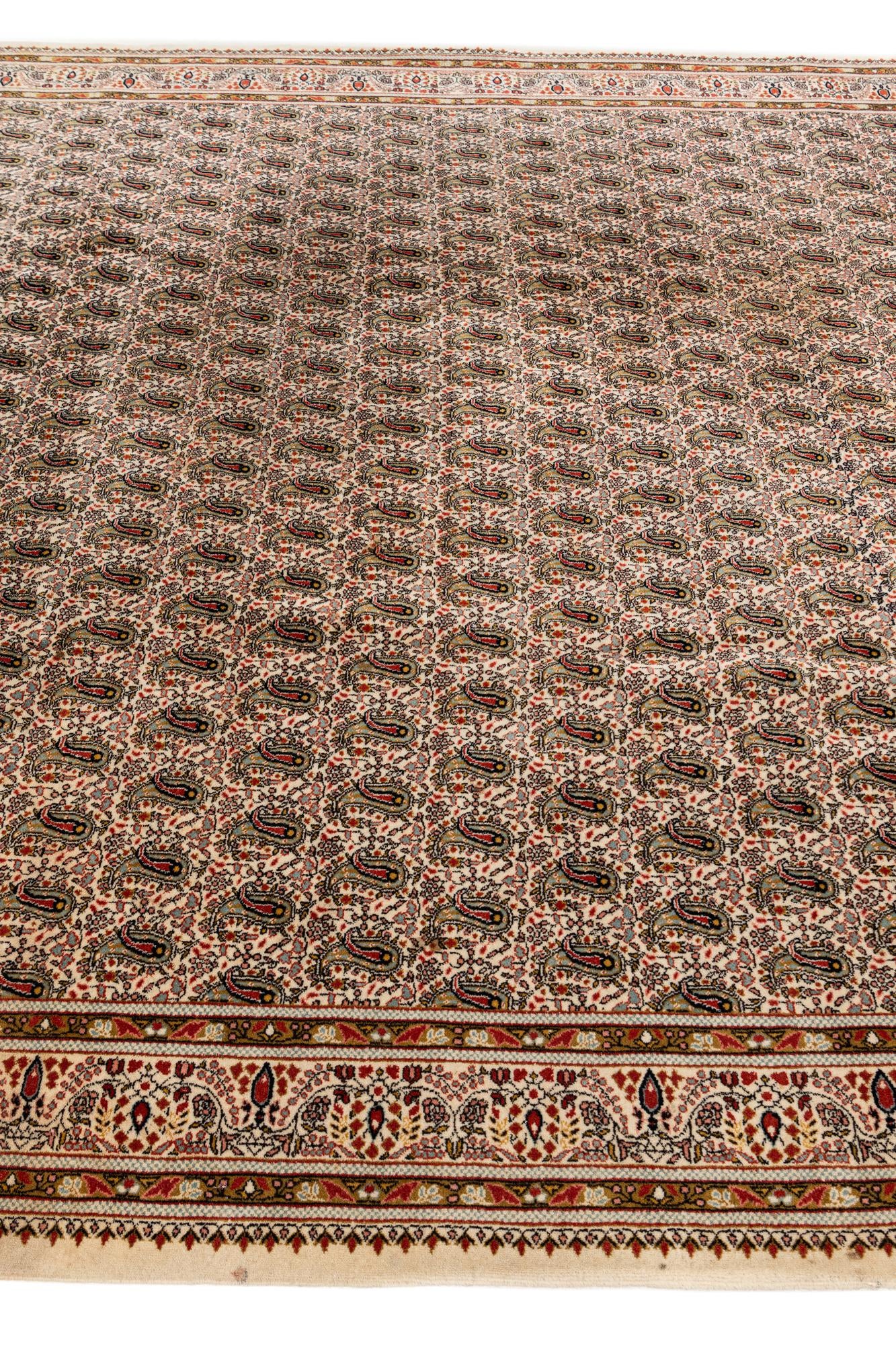7' 7 x 9' Hand Knotted Sarough Oriental Wool Rug