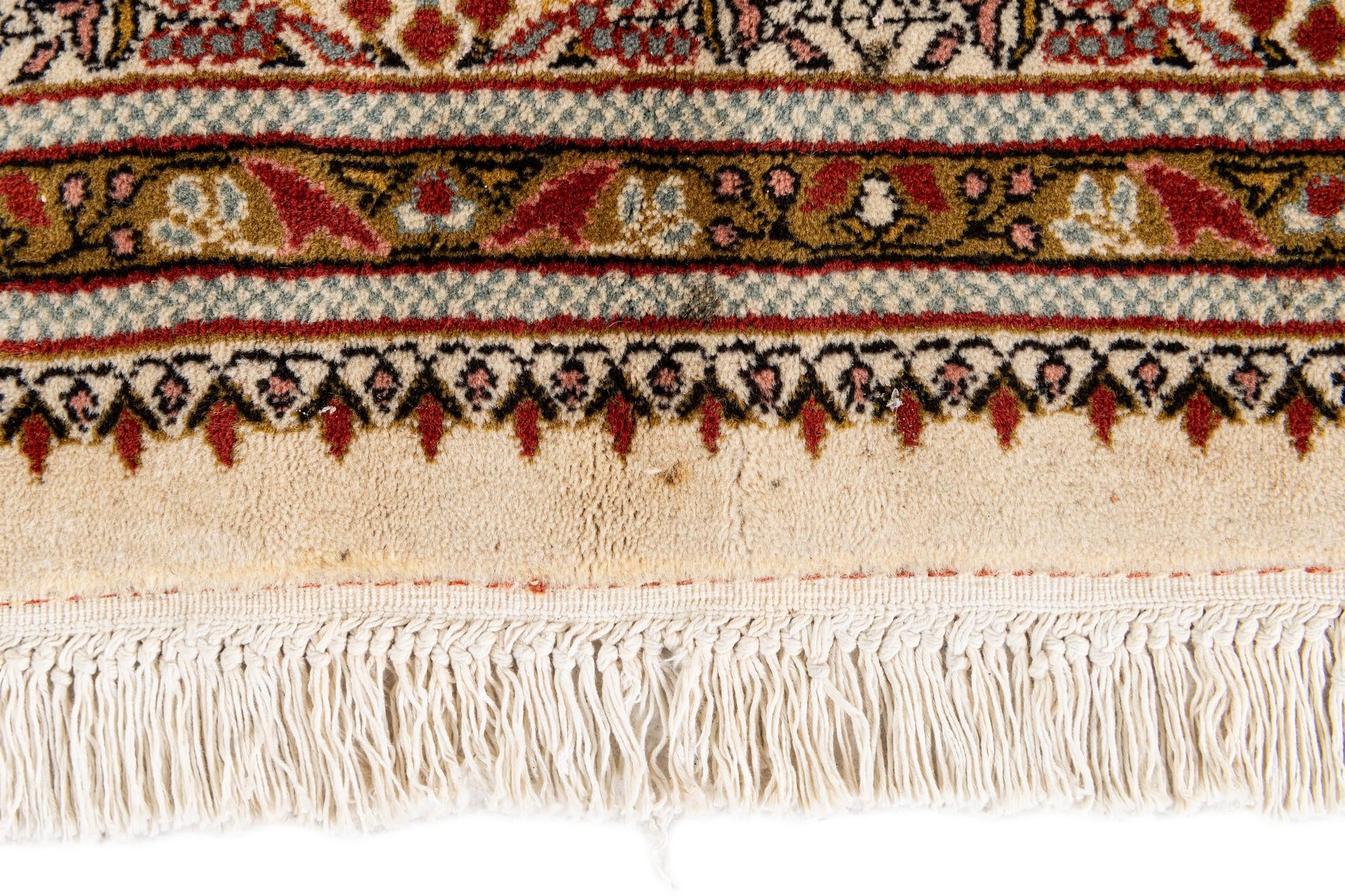 7' 7 x 9' Hand Knotted Sarough Oriental Wool Rug