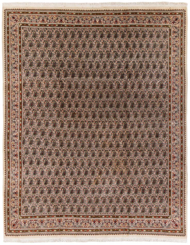 Detail image of 7' 7 x 9' Hand Knotted Sarough Oriental Wool Rug