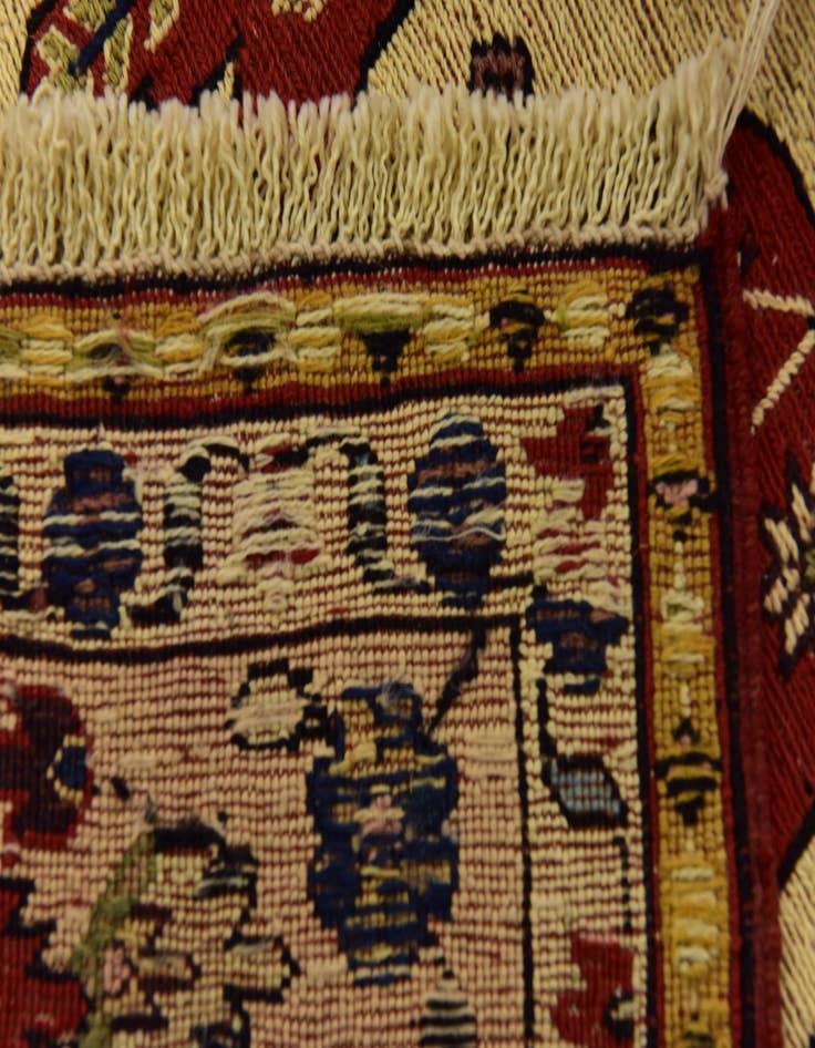 Detail image of 4' x 6' 2  Hand Knotted Sirjan Persian Wool Rug