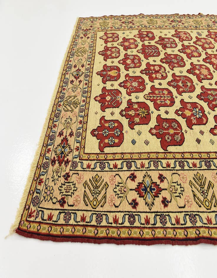 Detail image of 4' x 6' 2  Hand Knotted Sirjan Persian Wool Rug