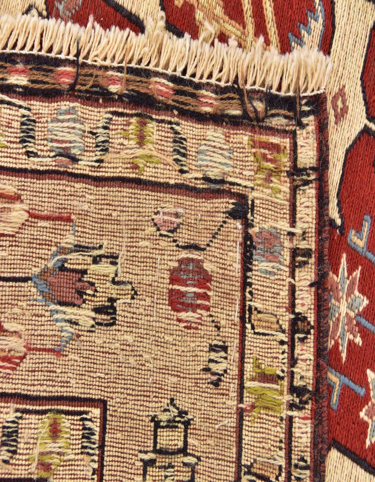 Detail image of 4' 3 x 6' 4  Hand Knotted Sirjan Persian Wool Rug