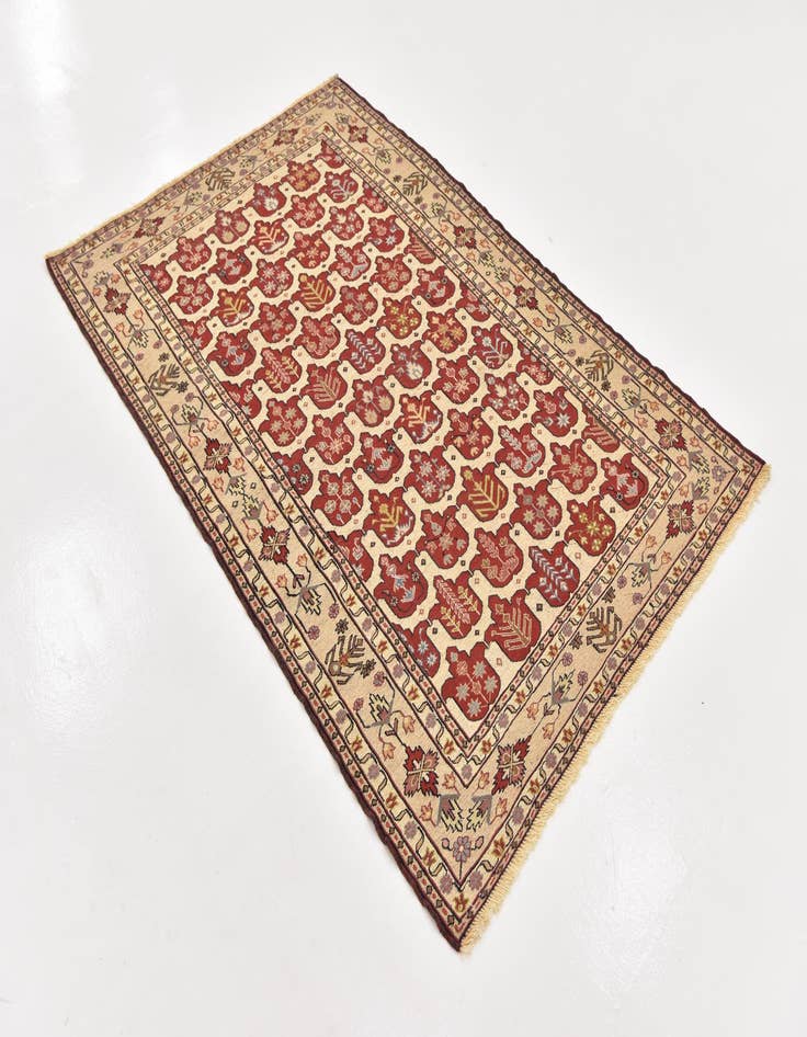 Detail image of 4' 3 x 6' 4  Hand Knotted Sirjan Persian Wool Rug