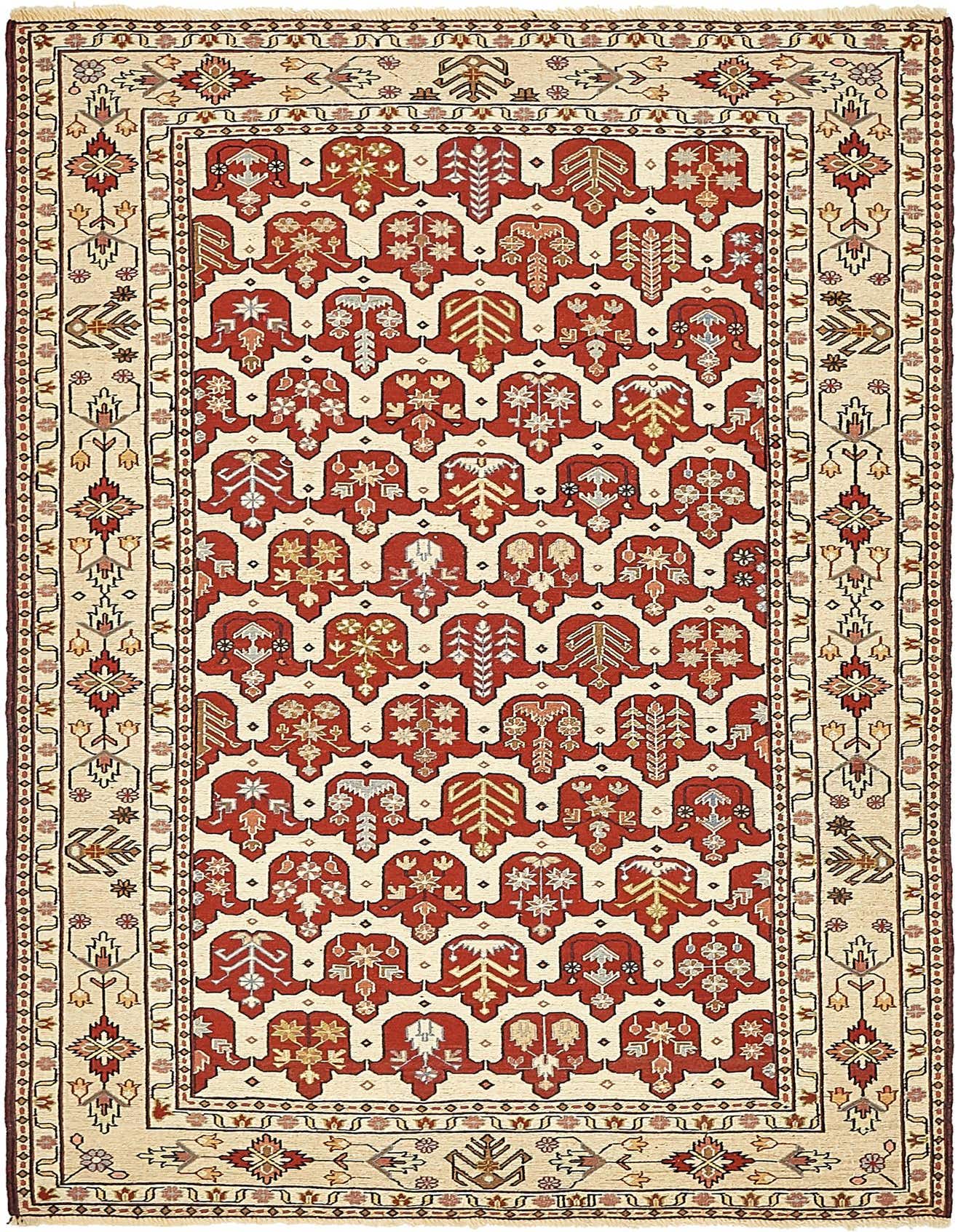 Primary image 4' 3 x 6' 4  Hand Knotted Sirjan Persian Wool Rug
