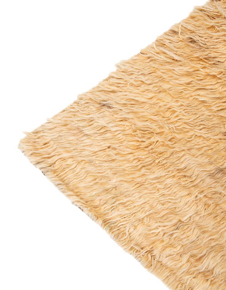 Detail image of 6' 7 x 9' 7  Hand Knotted Solid Shag Wool Rug