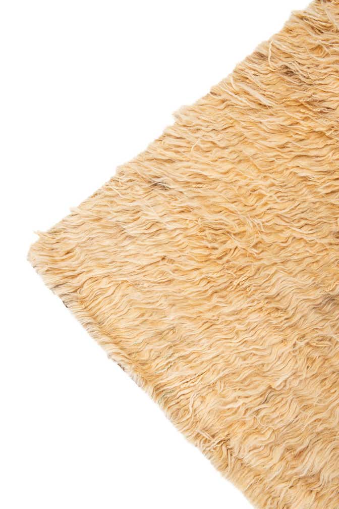 6' 7 x 9' 7 Hand Knotted Solid Shag Wool Rug