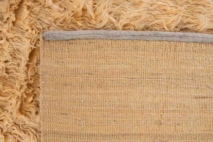 6' 7 x 9' 7 Hand Knotted Solid Shag Wool Rug