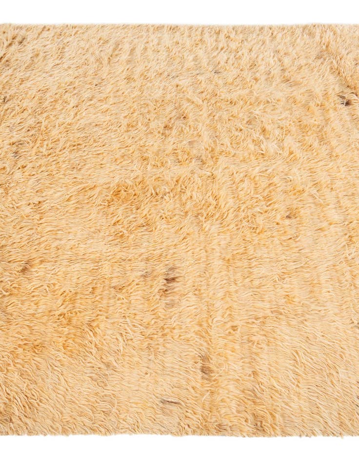 Detail image of 6' 7 x 9' 7 Hand Knotted Solid Shag Wool Rug