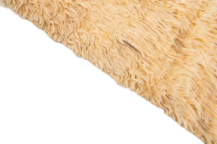 6' 7 x 9' 7 Hand Knotted Solid Shag Wool Rug