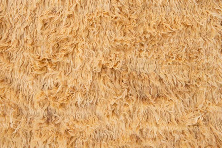 6' 7 x 9' 7 Hand Knotted Solid Shag Wool Rug