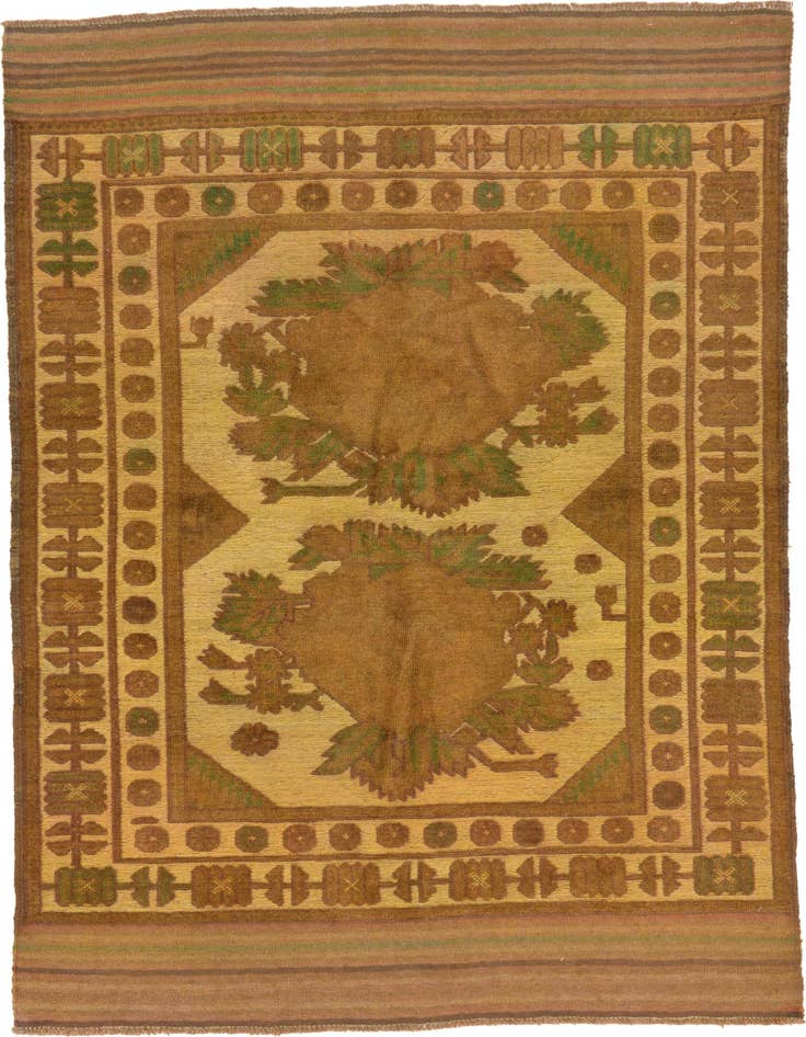 Detail image of 4' x 6' Hand Woven Sumak Wool Rug