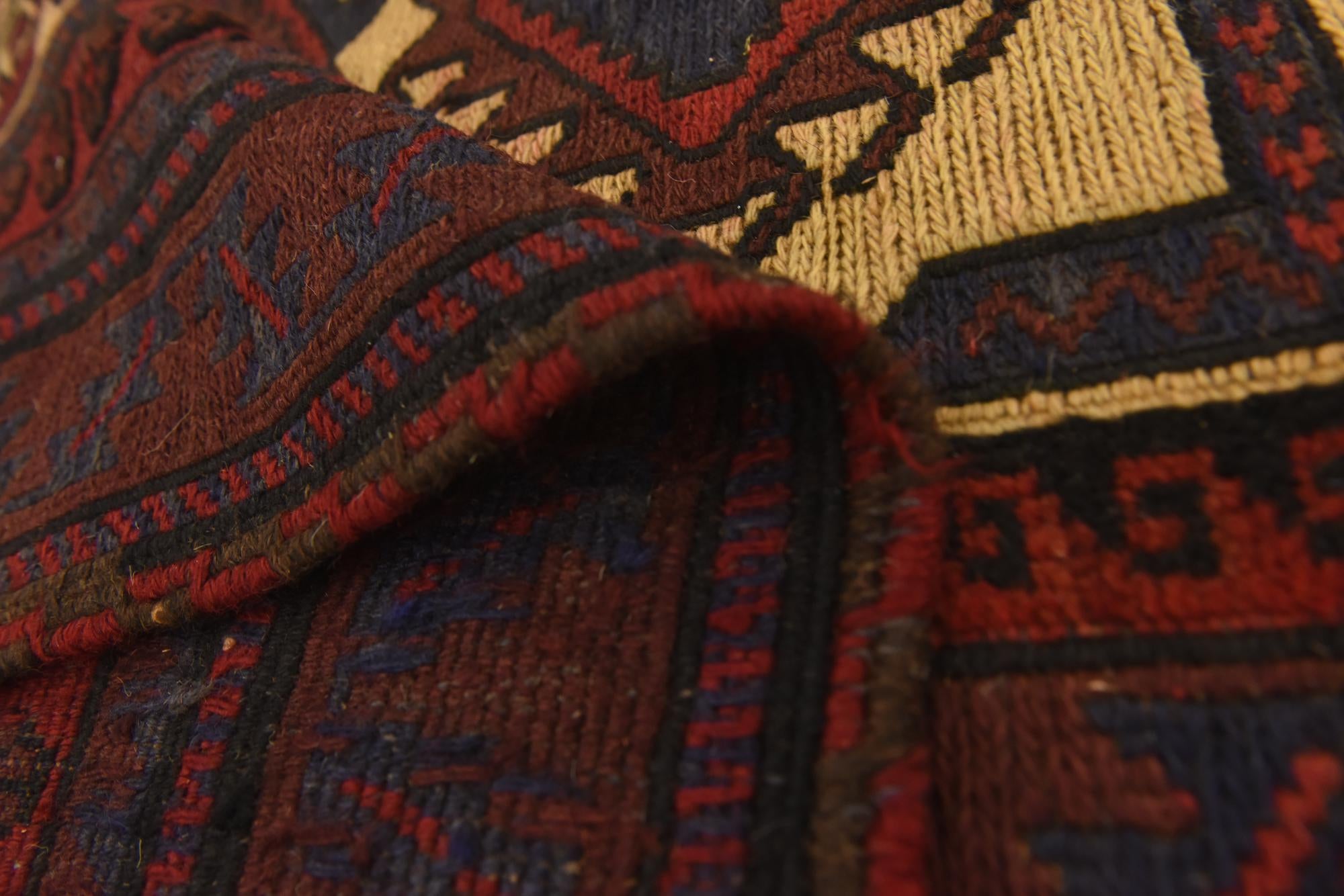 6' 2 x 8' 8 Hand Knotted Sumak Wool Rug