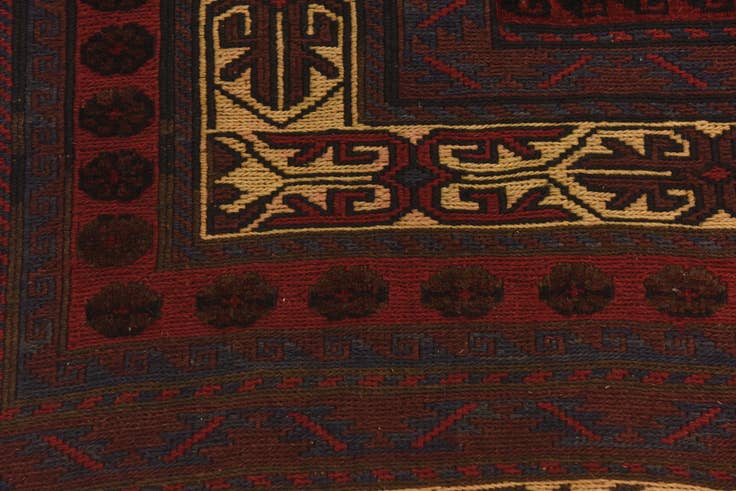Detail image of 6' 2 x 8' 8 Hand Knotted Sumak Wool Rug