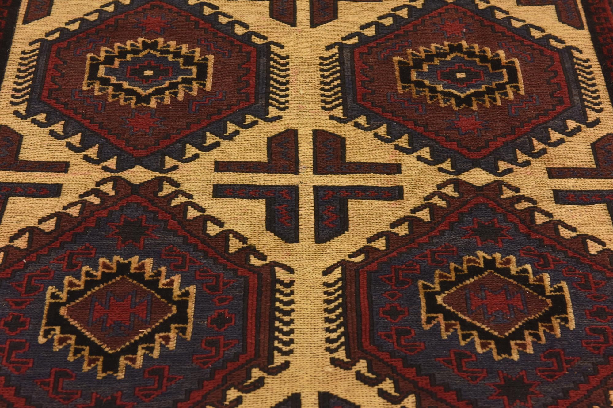 6' 2 x 8' 8 Hand Knotted Sumak Wool Rug