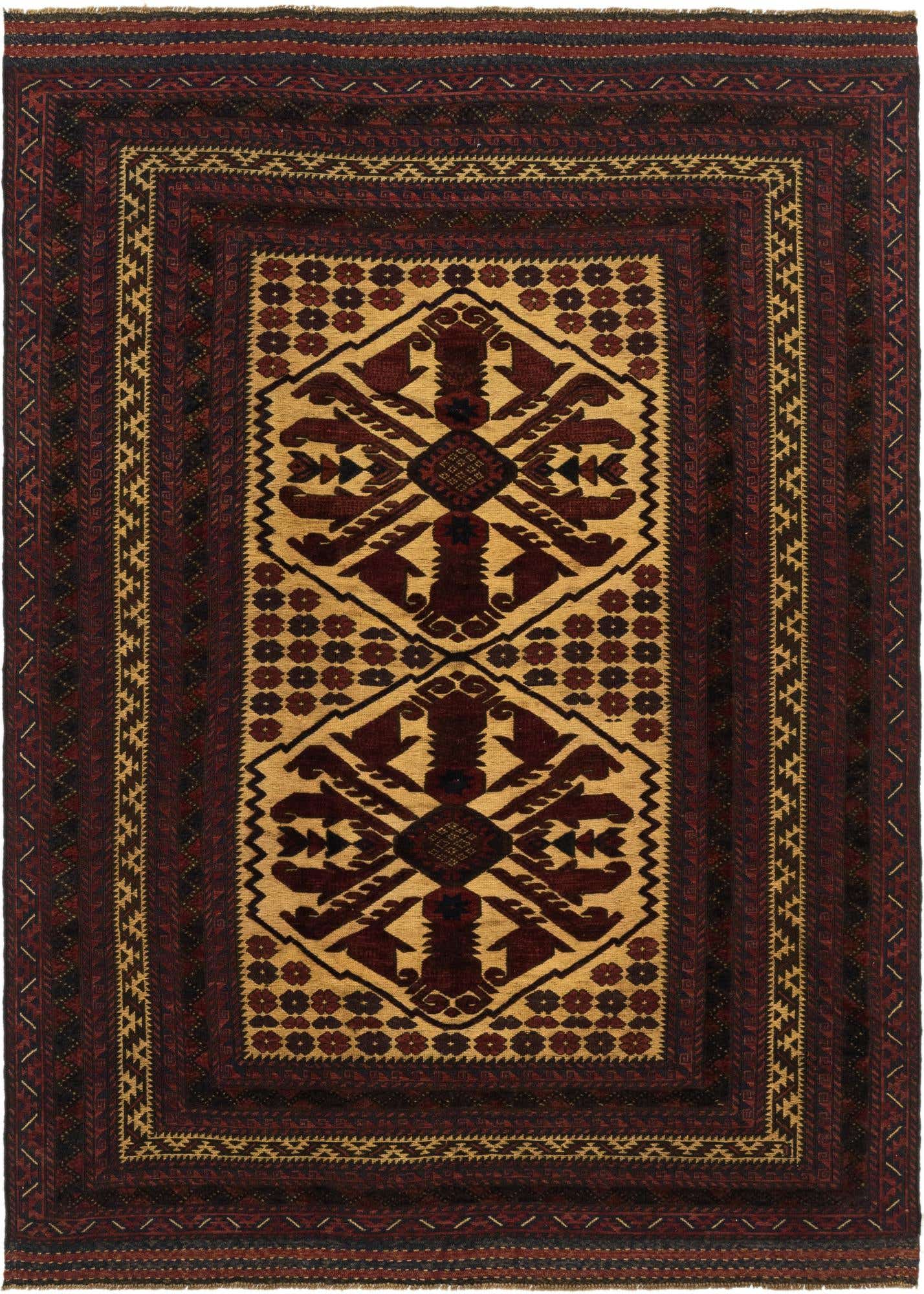 195cm x 275cm Hand Knotted Sumak Wool Rug