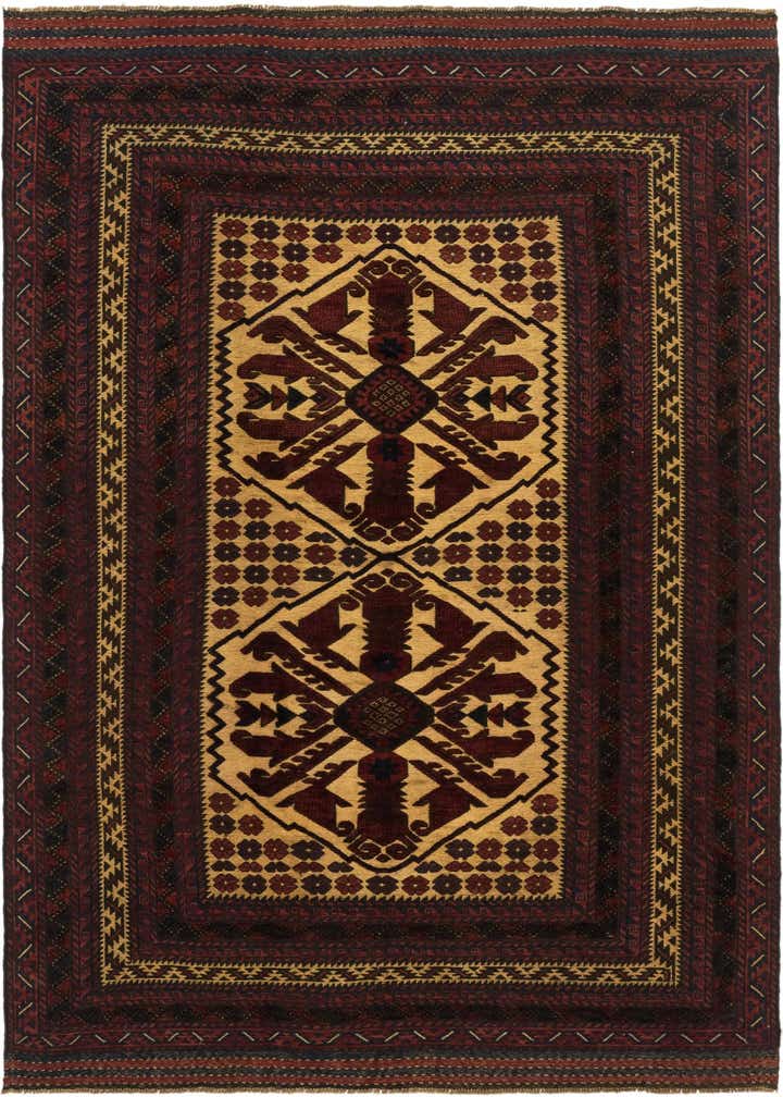 6' 5 x 9' Hand Knotted Sumak Wool Rug