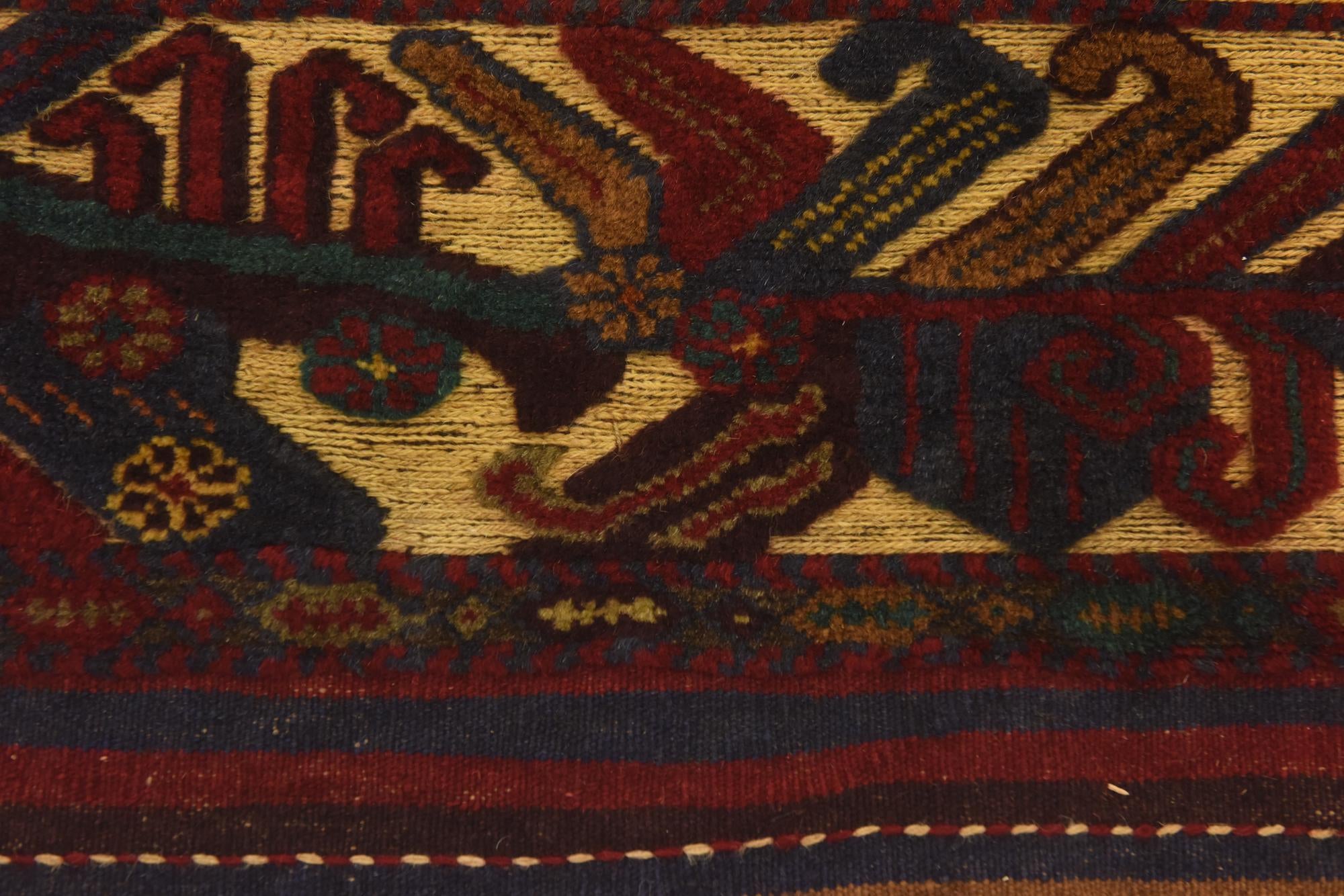 4' 2 x 6' Hand Knotted Sumak Wool Rug