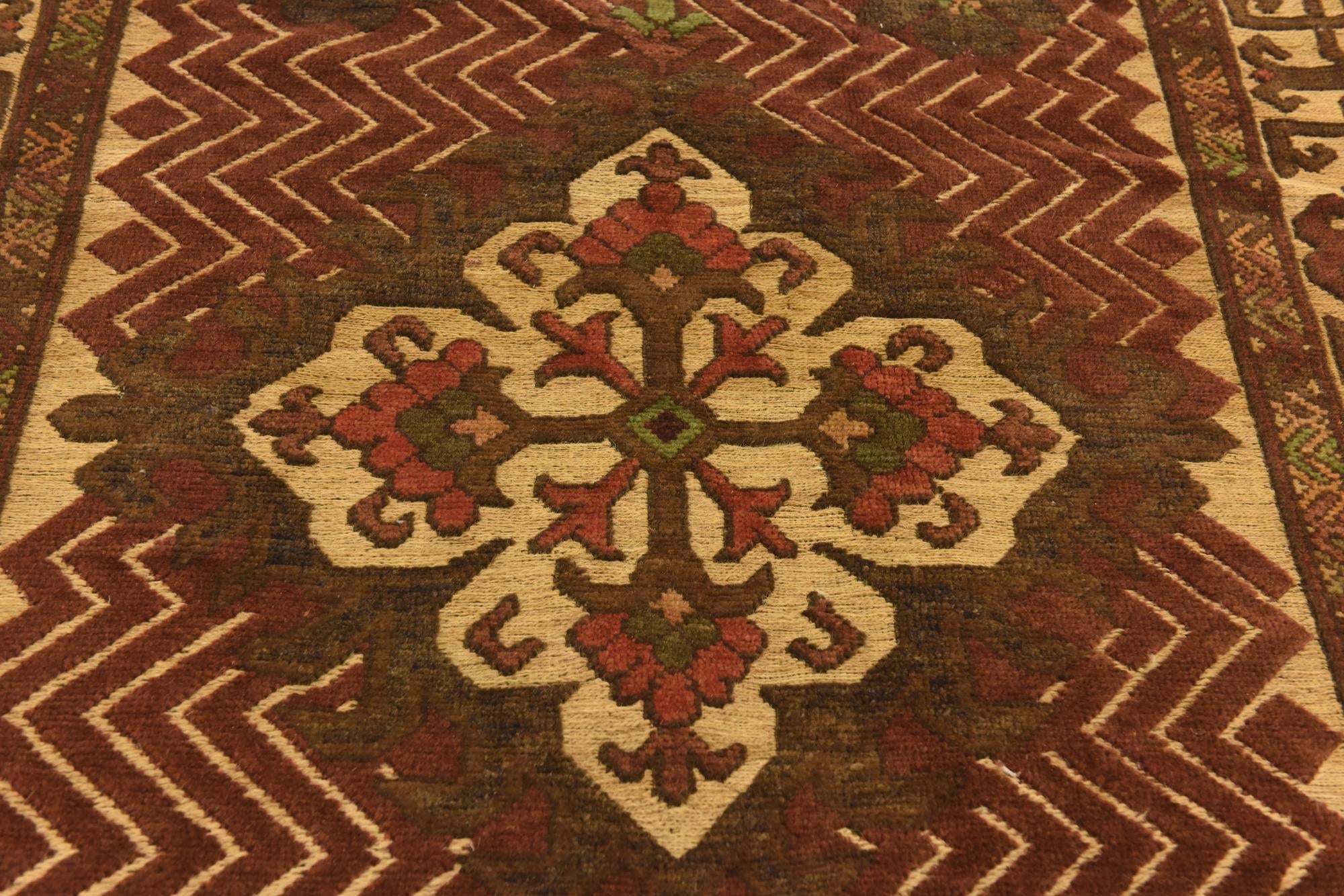 4' 2 x 5' 11 Hand Knotted Sumak Wool Rug