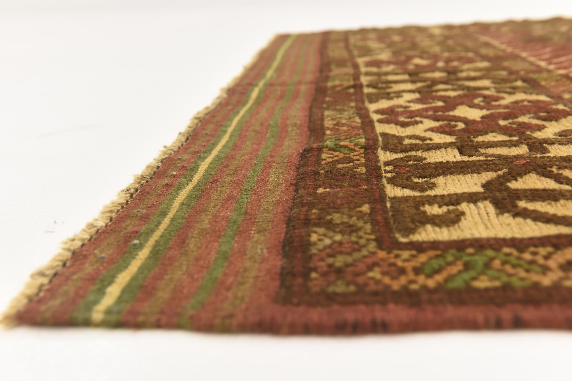 4' 2 x 5' 11 Hand Knotted Sumak Wool Rug
