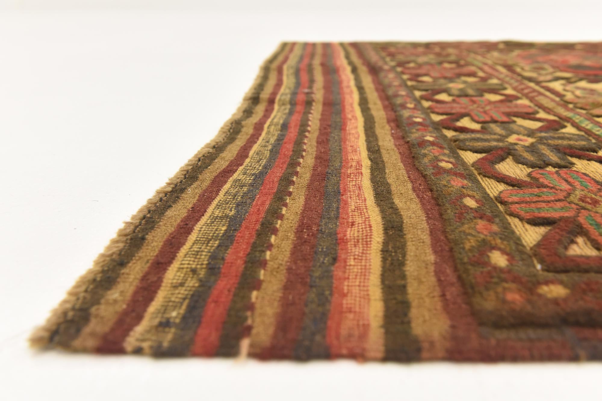 4' 2 x 5' 11 Hand Knotted Sumak Wool Rug