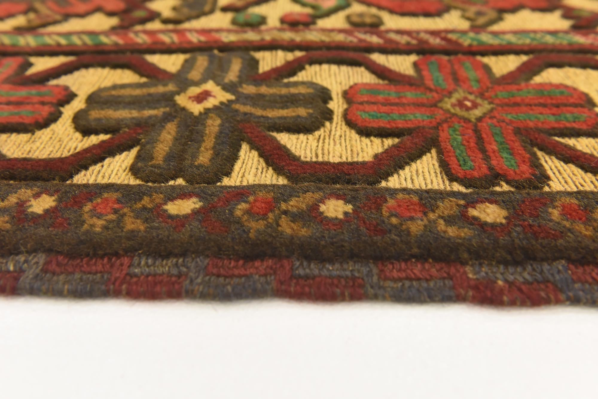 4' 2 x 5' 11 Hand Knotted Sumak Wool Rug