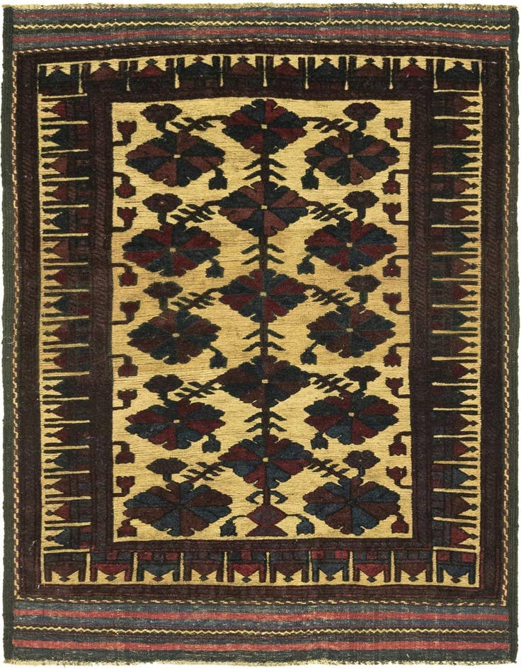 Detail image of 2' 10 x 4' 6 Hand Knotted Sumak Wool Rug