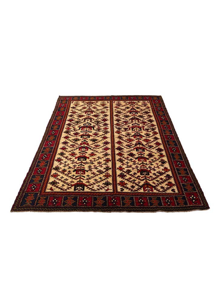 7' 1 x 9' 7 Hand Knotted Sumak Oriental Wool Rug