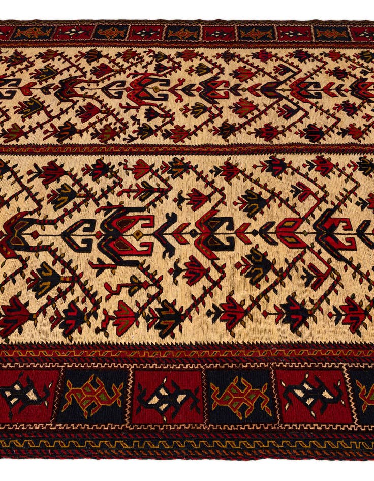 Detail image of 7' 1 x 9' 7 Hand Knotted Sumak Oriental Wool Rug