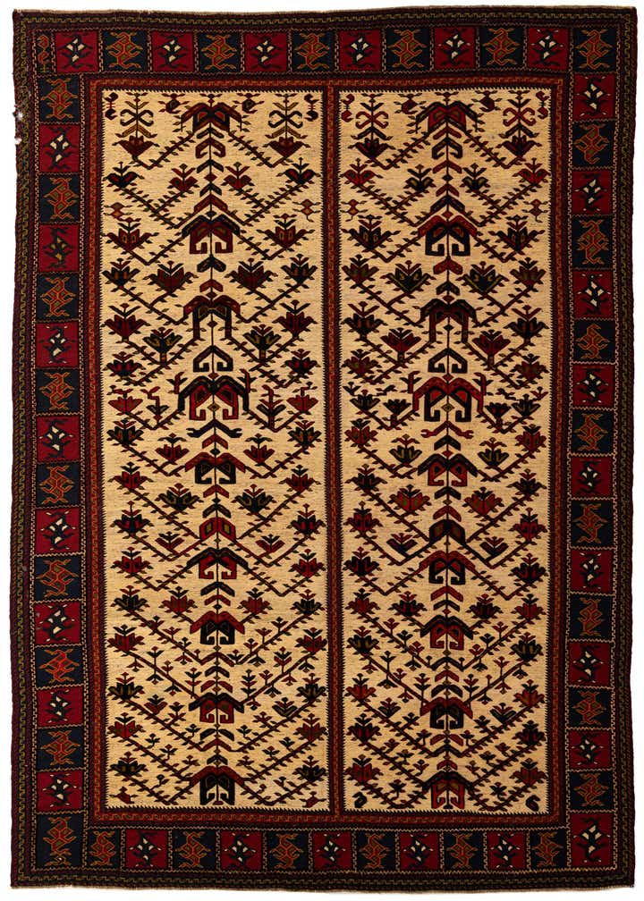 7' 1 x 9' 7 Hand Knotted Sumak Oriental Wool Rug