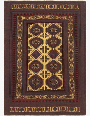 6' 2 x 8' 8 Hand Knotted Sumak Wool Rug