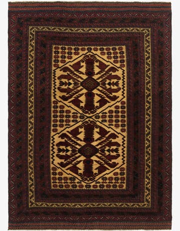 6' 5 x 9' Hand Knotted Sumak Wool Rug
