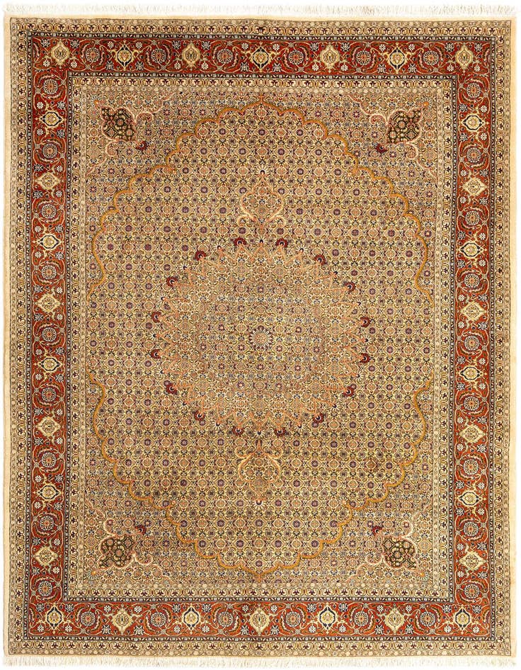 Detail image of 6' 6 x 9' 6 Tabriz Wool Rug