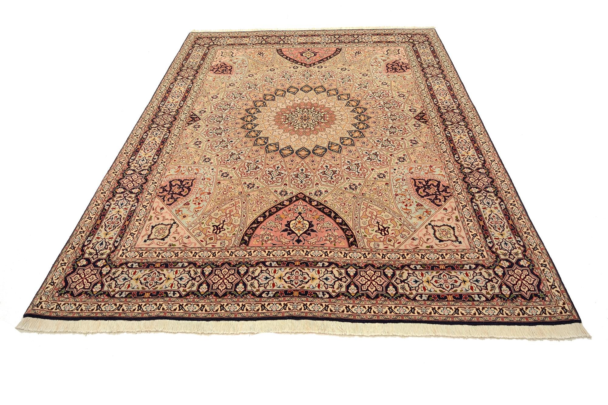 6' 8 x 8' 3 Hand Knotted Tabriz Persian Rug
