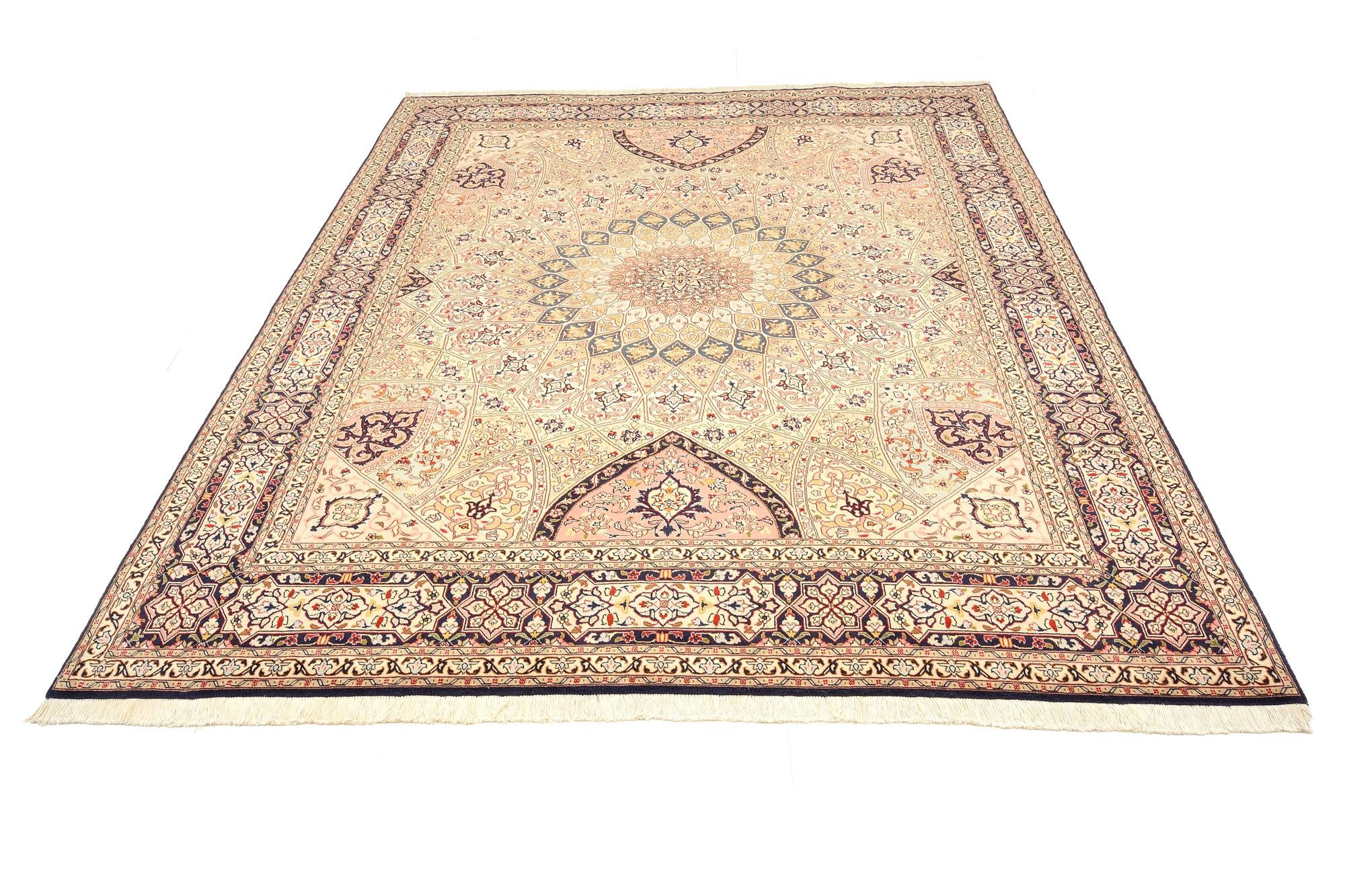 6' 8 x 8' 3 Hand Knotted Tabriz Persian Rug