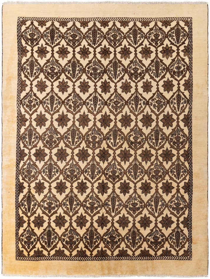 Detail image of 8' 8 x 11' 4 Hand Knotted Tabriz Persian Wool Rug