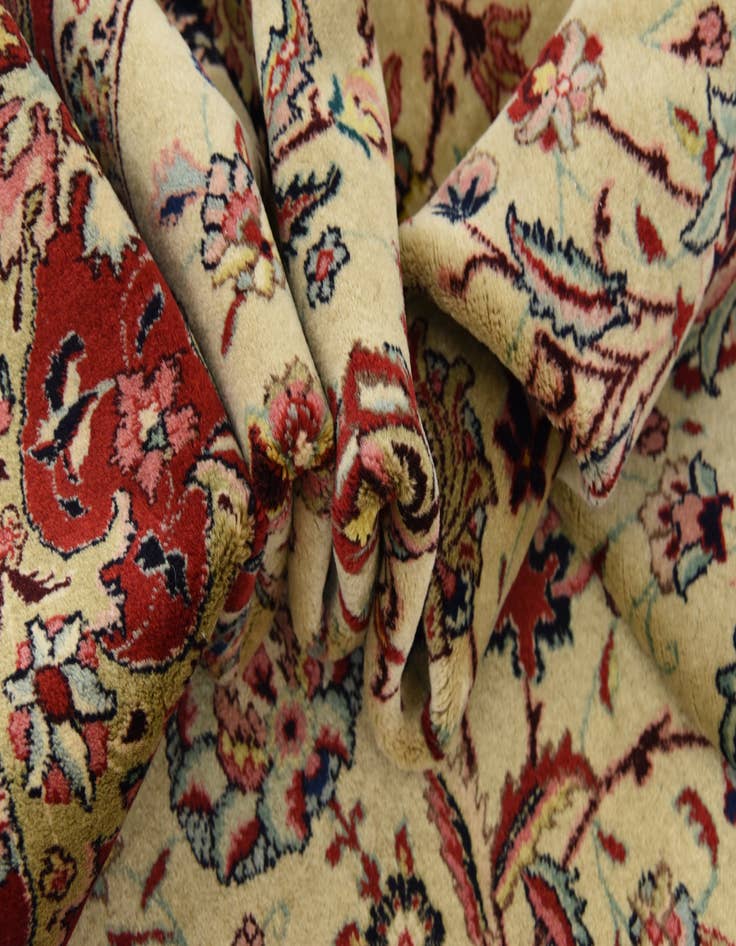 Detail image of 6' 5 x 9' 8 Hand Knotted Tabriz Persian Wool Rug