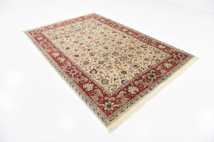 Detail image of 6' 5 x 9' 8 Hand Knotted Tabriz Persian Wool Rug