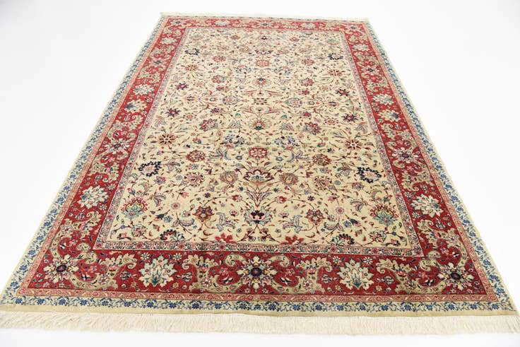 Detail image of 6' 5 x 9' 8 Hand Knotted Tabriz Persian Wool Rug