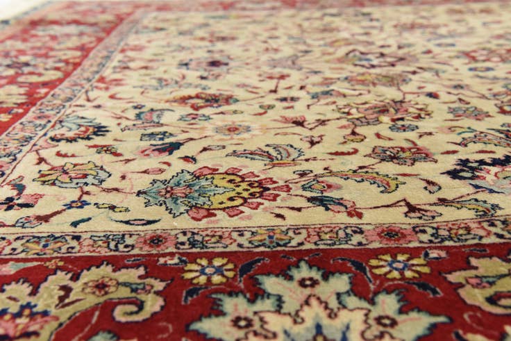 Detail image of 6' 5 x 9' 8 Hand Knotted Tabriz Persian Wool Rug