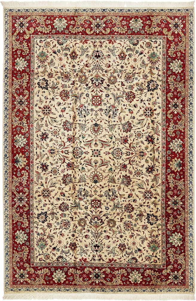 6' 5 x 9' 8 Hand Knotted Tabriz Persian Wool Rug