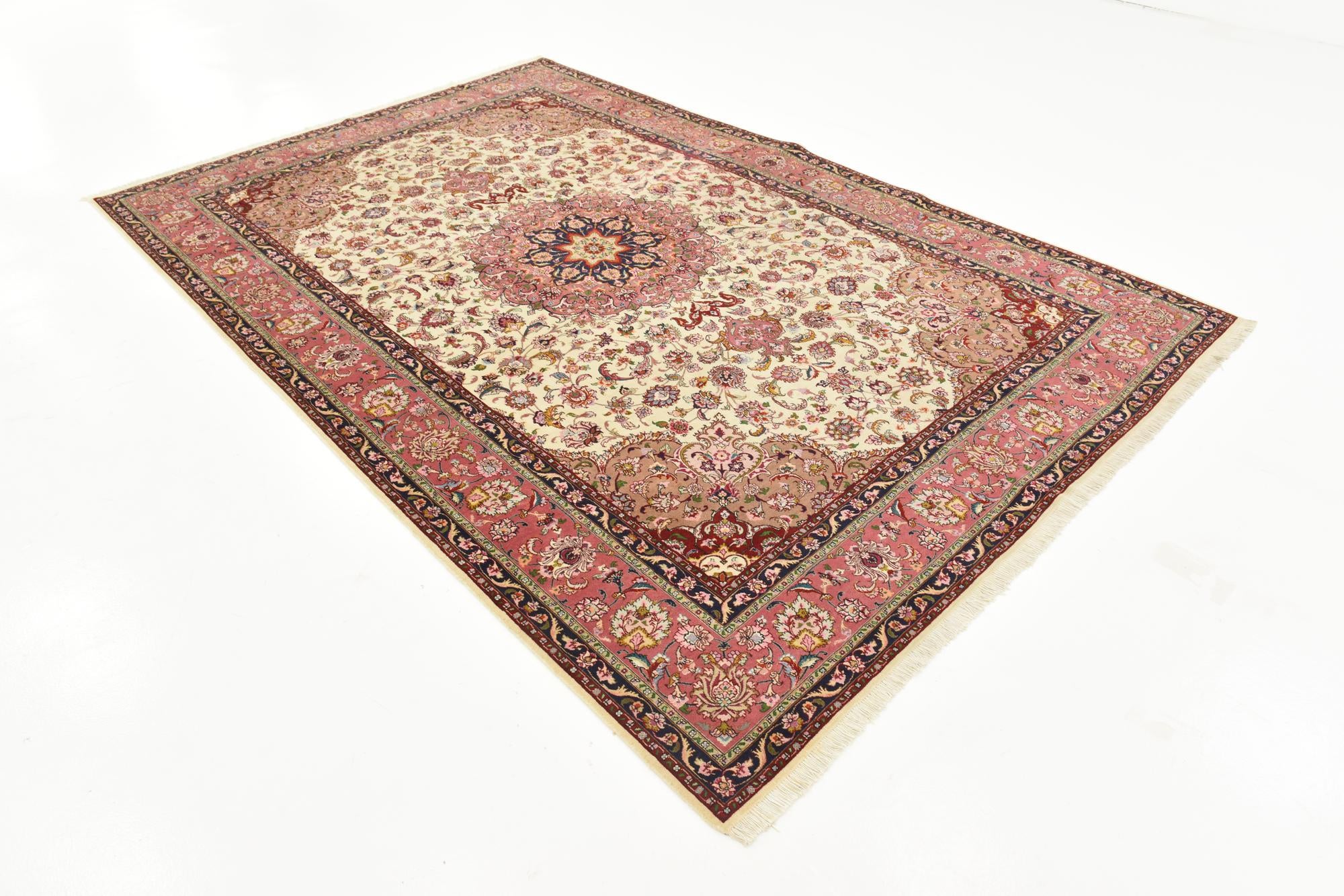 6' 6 x 10' Hand Knotted Tabriz Persian Rug